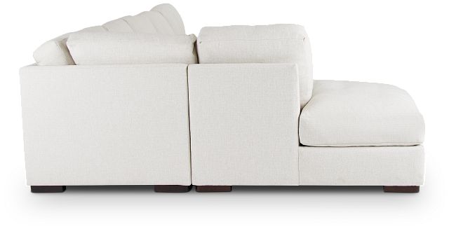Veronica White Down Large Left Bumper Sectional