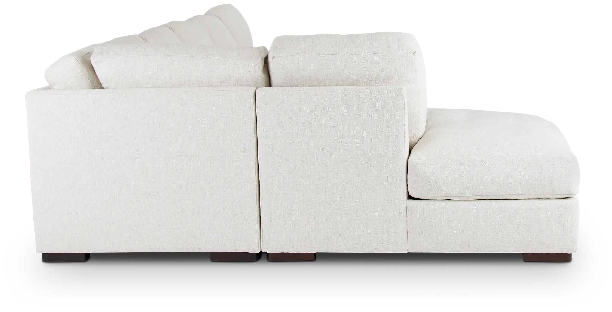 Veronica White Down Large Left Bumper Sectional