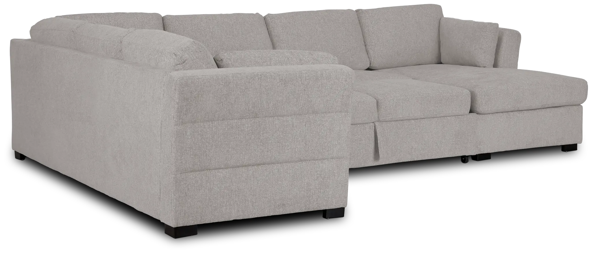 Amber Light Gray Fabric Large Right Chaise Storage Sleeper Sectional Amber Light Gray Fabric Large Right Chaise Storage Sleeper Sectional