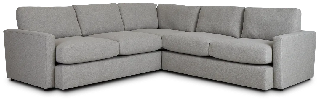 Noah Khaki Fabric Small Two-arm Sectional