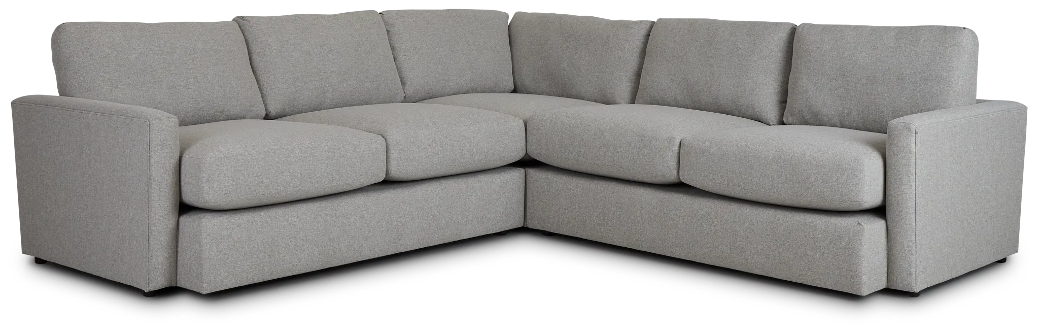 Noah Khaki Fabric Small Two-arm Sectional