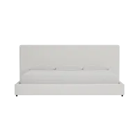 Grayton Natural Beauty Beige 54" Upholstered Platform Bed