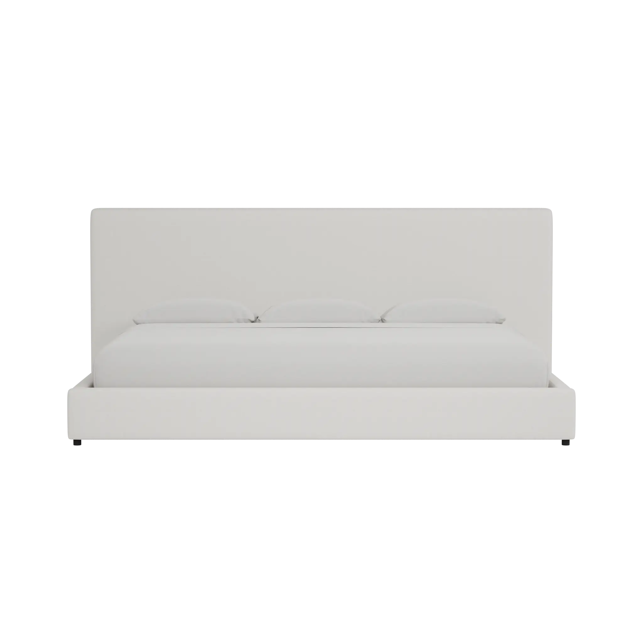 Grayton Natural Beauty Beige 54" Upholstered Platform Bed Grayton Natural Beauty Beige 54" Upholstered Platform Bed