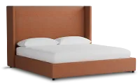 Captiva Sutton Orange 60" Upholstered Shelter Bed
