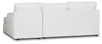 Rhodes White Fabric Right Chaise Sectional