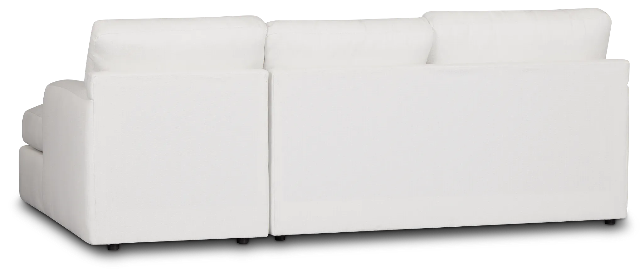 Rhodes White Fabric Right Chaise Sectional