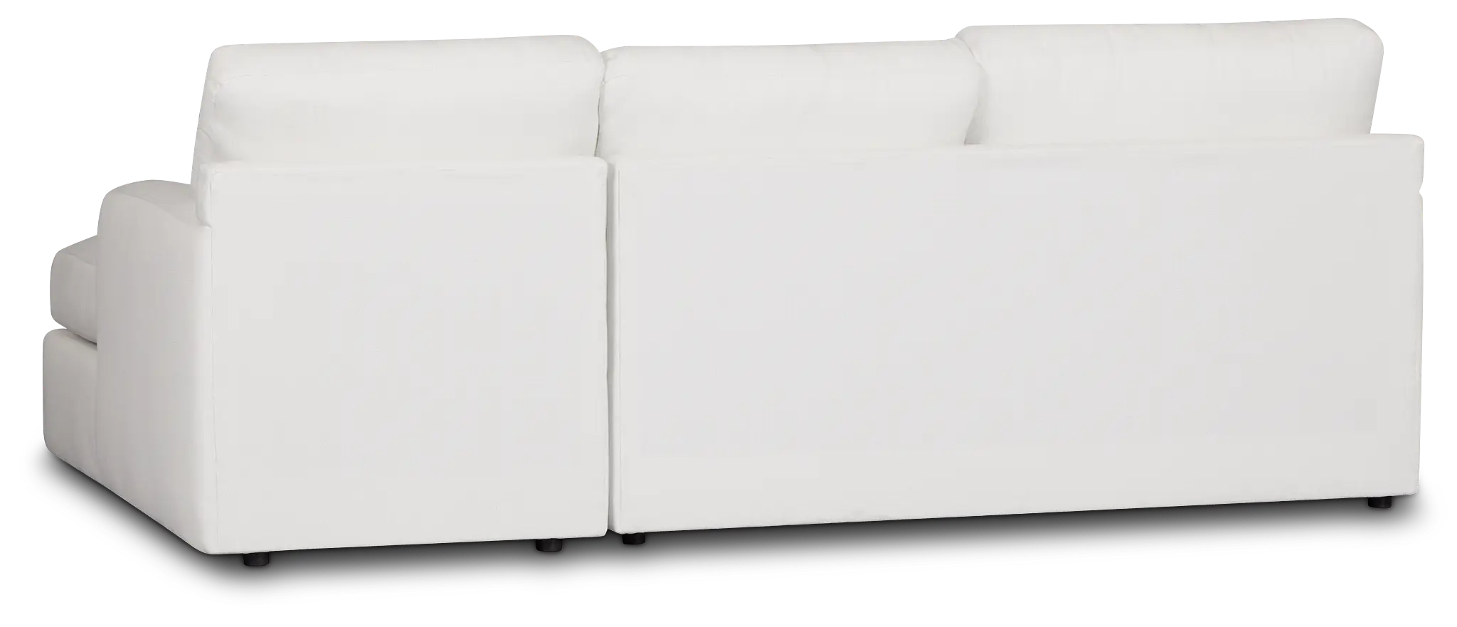 Rhodes White Fabric Right Chaise Sectional Rhodes White Fabric Right Chaise Sectional