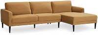 Nala Light Brown Velvet Right Chaise Sectional