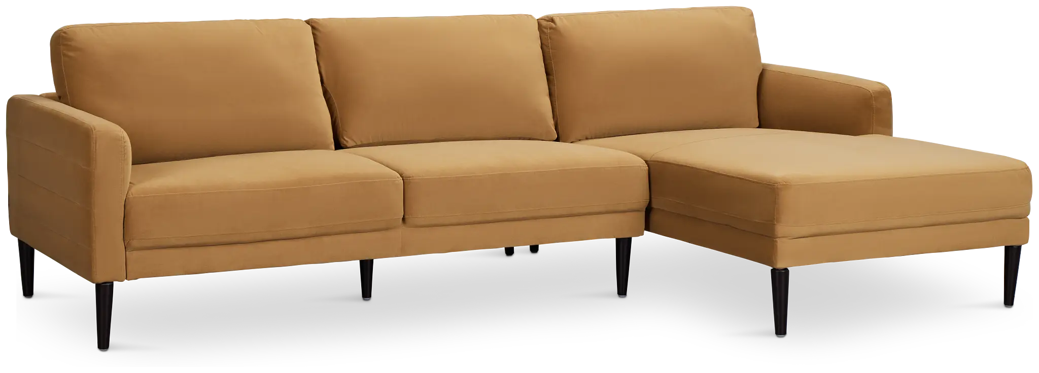 Nala Light Brown Velvet Right Chaise Sectional Nala Light Brown Velvet Right Chaise Sectional