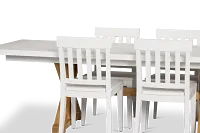 Nantucket Two-tone Pine Rectangular Table & 4 Wood Chairs