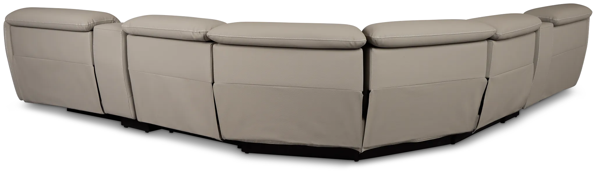 Jett Gray Micro Large Triple Power Reclining Two-arm Sectional