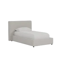Grayton Suave White 44" Upholstered Platform Bed