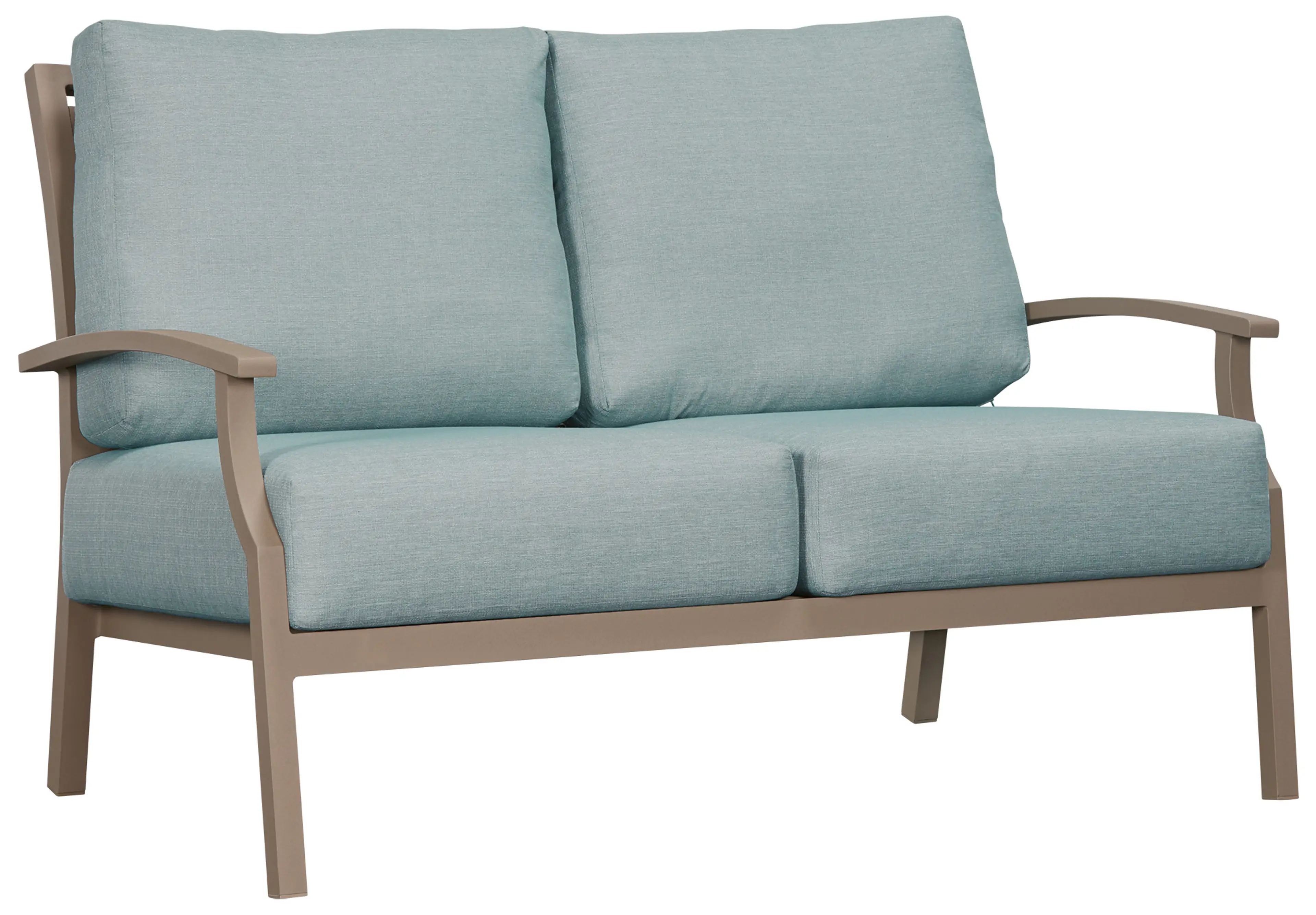 Raleigh Teal Aluminum Loveseat Raleigh Teal Aluminum Loveseat