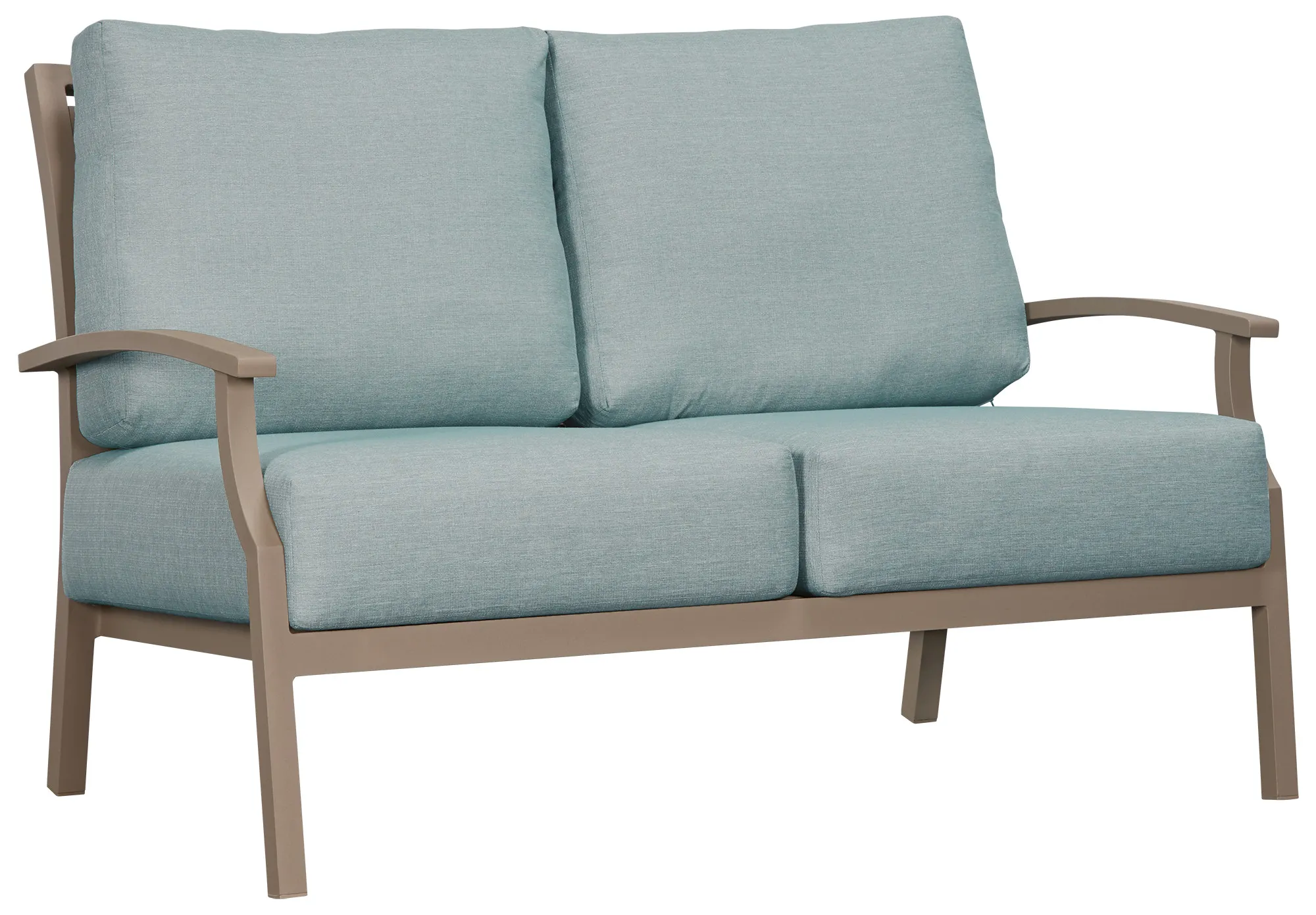 Raleigh Teal Aluminum Loveseat