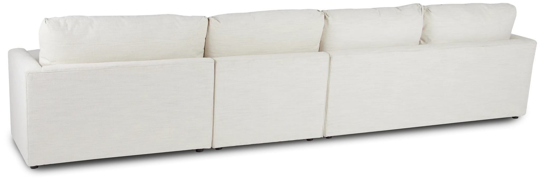 Noah Ivory Fabric Small Right Chaise Sectional