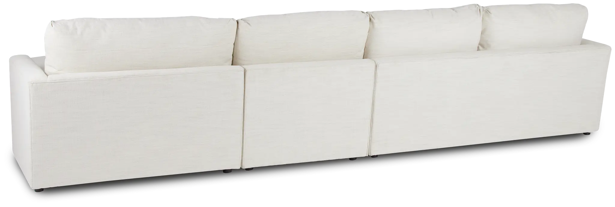 Noah Ivory Fabric Small Right Chaise Sectional Noah Ivory Fabric Small Right Chaise Sectional