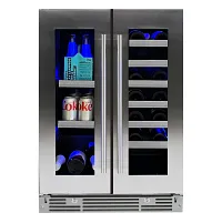 Xo Appliance 24 Serives Wine/beverage Center Stainless Steel Glass Beverage Center