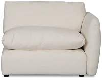 Serena White Fabric Right Chair
