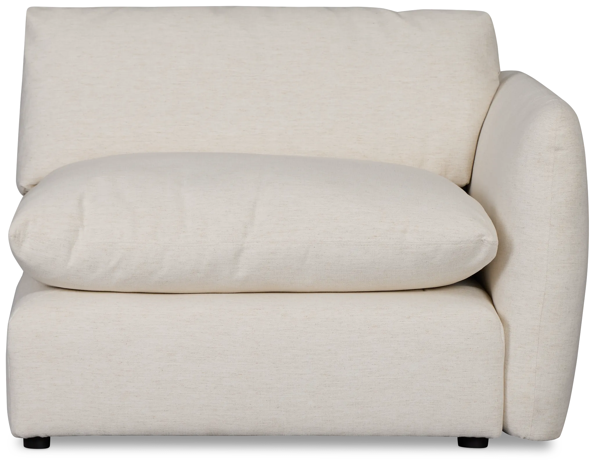 Serena White Fabric Right Chair