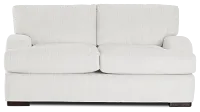 Alpha White Fabric Loveseat