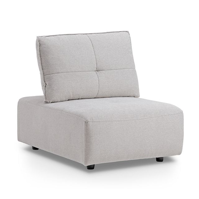Trice Light Beige Fabric Armless Chair (1)