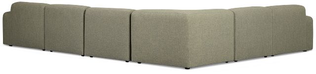Baylor Green Fabric 6-piece Modular Sectional
