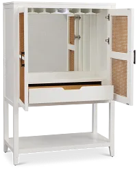 Nantucket Two-tone Woven Bar Cabinet