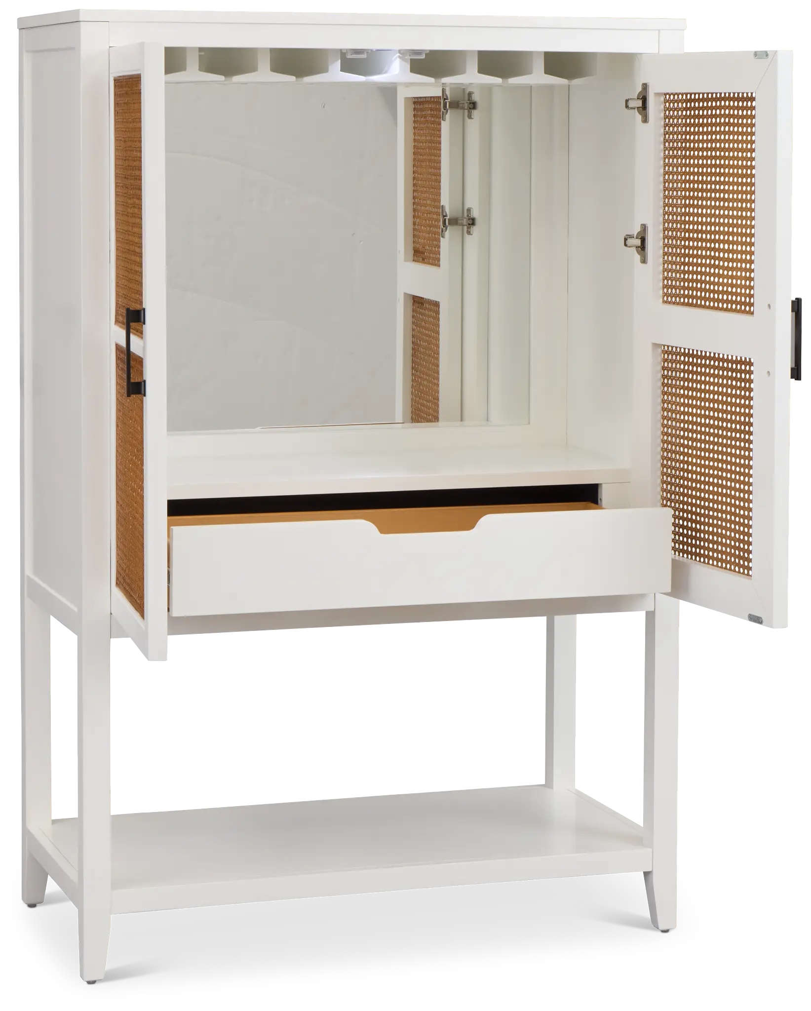 Nantucket Two-tone Woven Bar Cabinet Nantucket Two-tone Woven Bar Cabinet