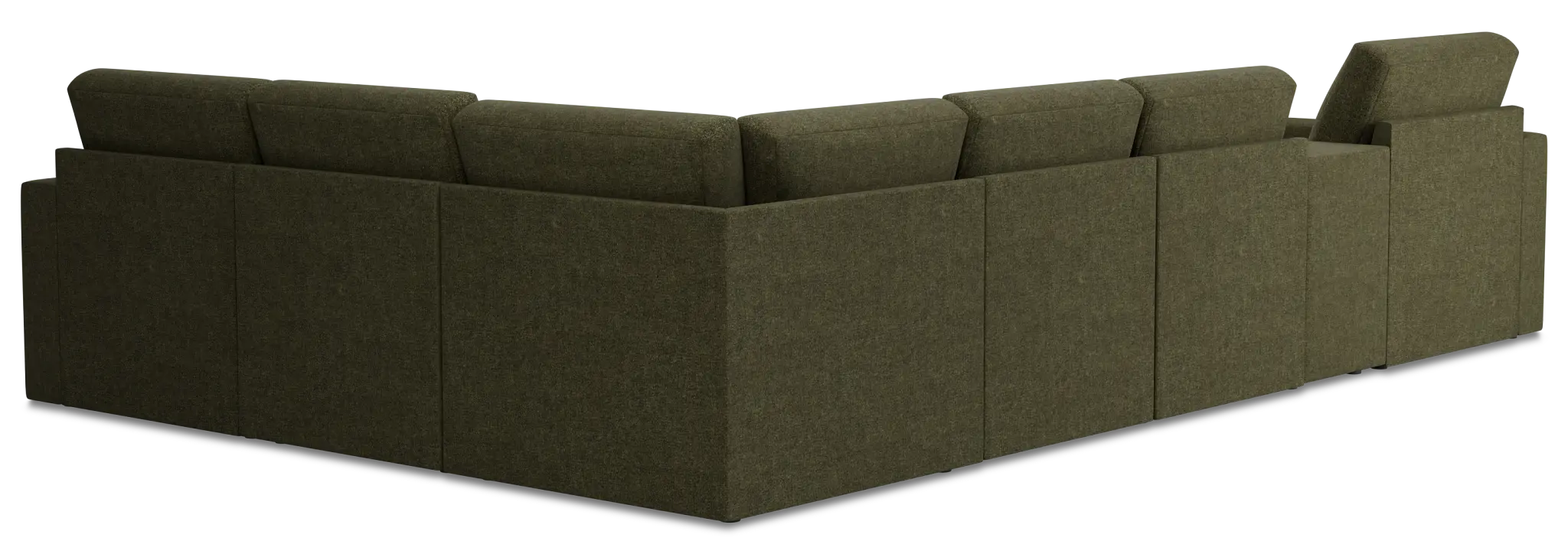 Citymod Green Fabric Large Left Chaise Sectional With Storage Console Citymod Green Fabric Large Left Chaise Sectional With Storage Console