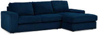 Charlie Dark Blue Fabric Right Chaise Sectional