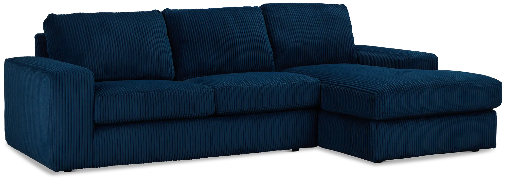 Charlie Dark Blue Fabric Right Chaise Sectional Charlie Dark Blue Fabric Right Chaise Sectional