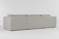 Destin Lucy Light Beige Fabric 4-piece Bumper Sectional