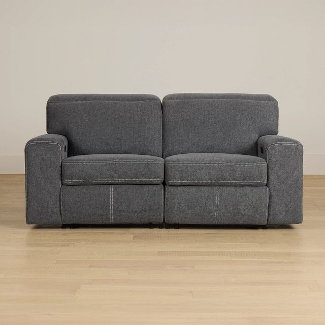 Callum Dark Gray Fabric Power Reclining Sofa