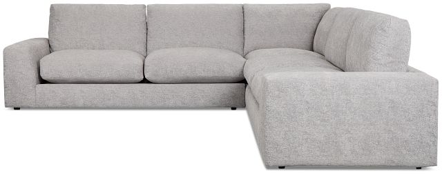 Calista Pewter Fabric Small Two-arm Sectional
