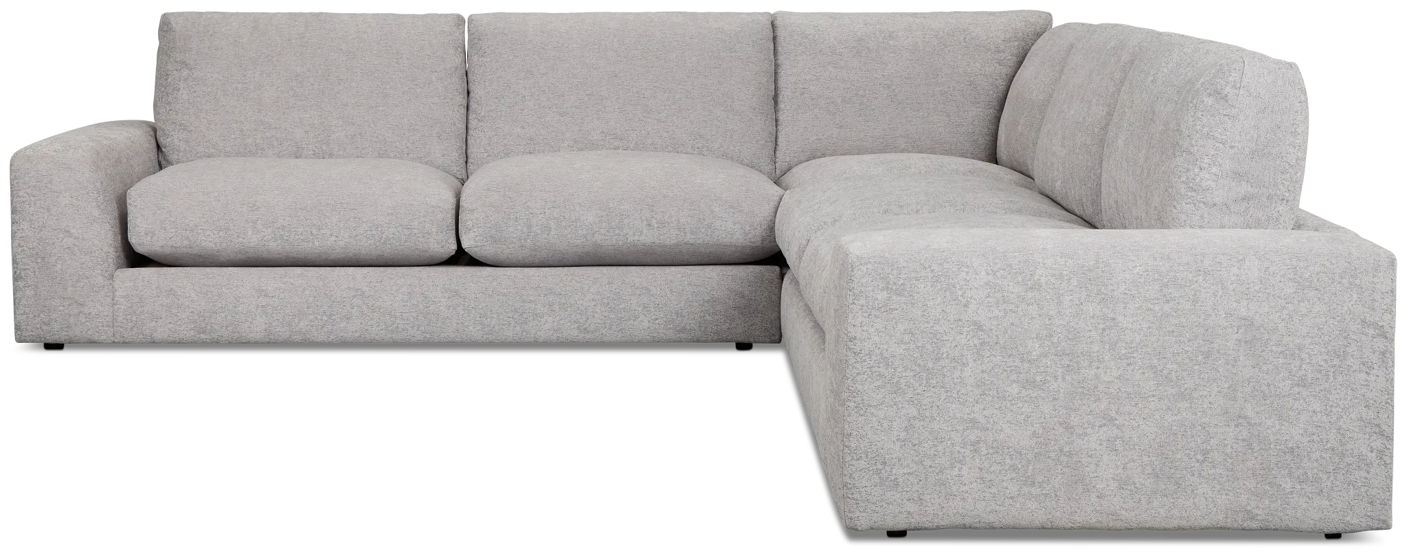 Calista Pewter Fabric Small Two-arm Sectional