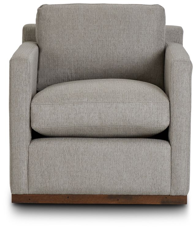 Mckenzie Light Gray Fabric Swivel Accent Chair