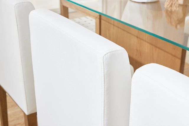 Haven White Upholstered Side Chair