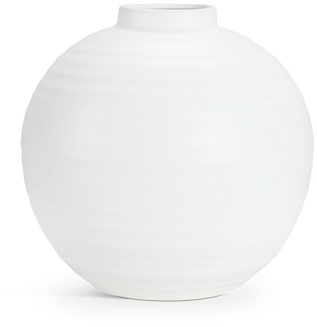 Leila White Large Vase