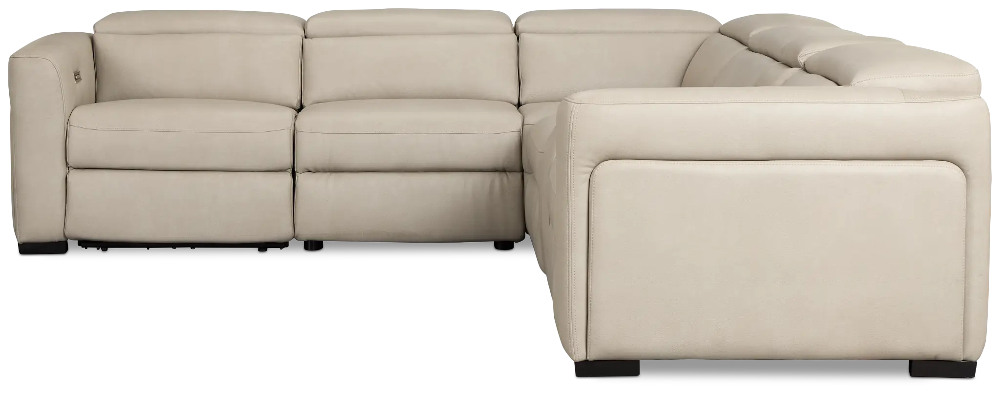 Melody Light Gray Micro Medium Triple Power 2-arm Sectional Melody Light Gray Micro Medium Triple Power 2-arm Sectional