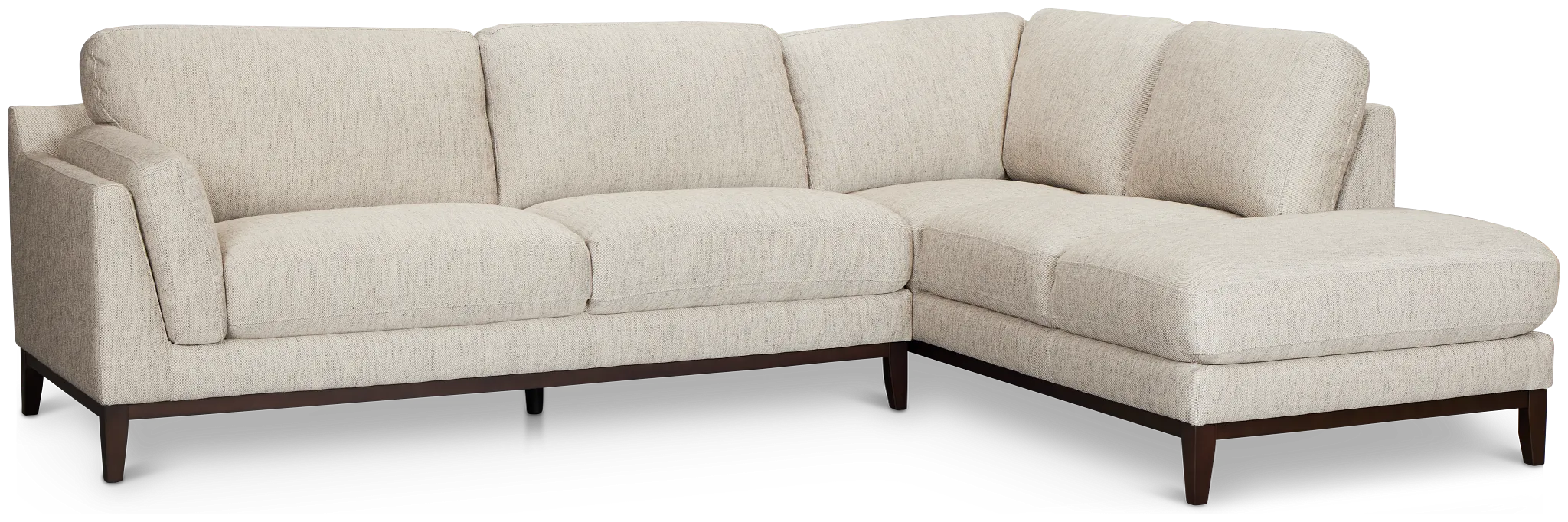 Wesley Gray Fabric Small Right Bumper Sectional