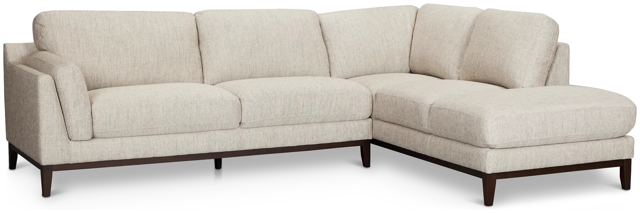 Wesley Gray Fabric Small Right Bumper Sectional Wesley Gray Fabric Small Right Bumper Sectional