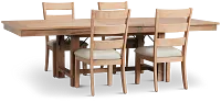 Park City Light Tone Rectangular Table & 4 Wood Chairs