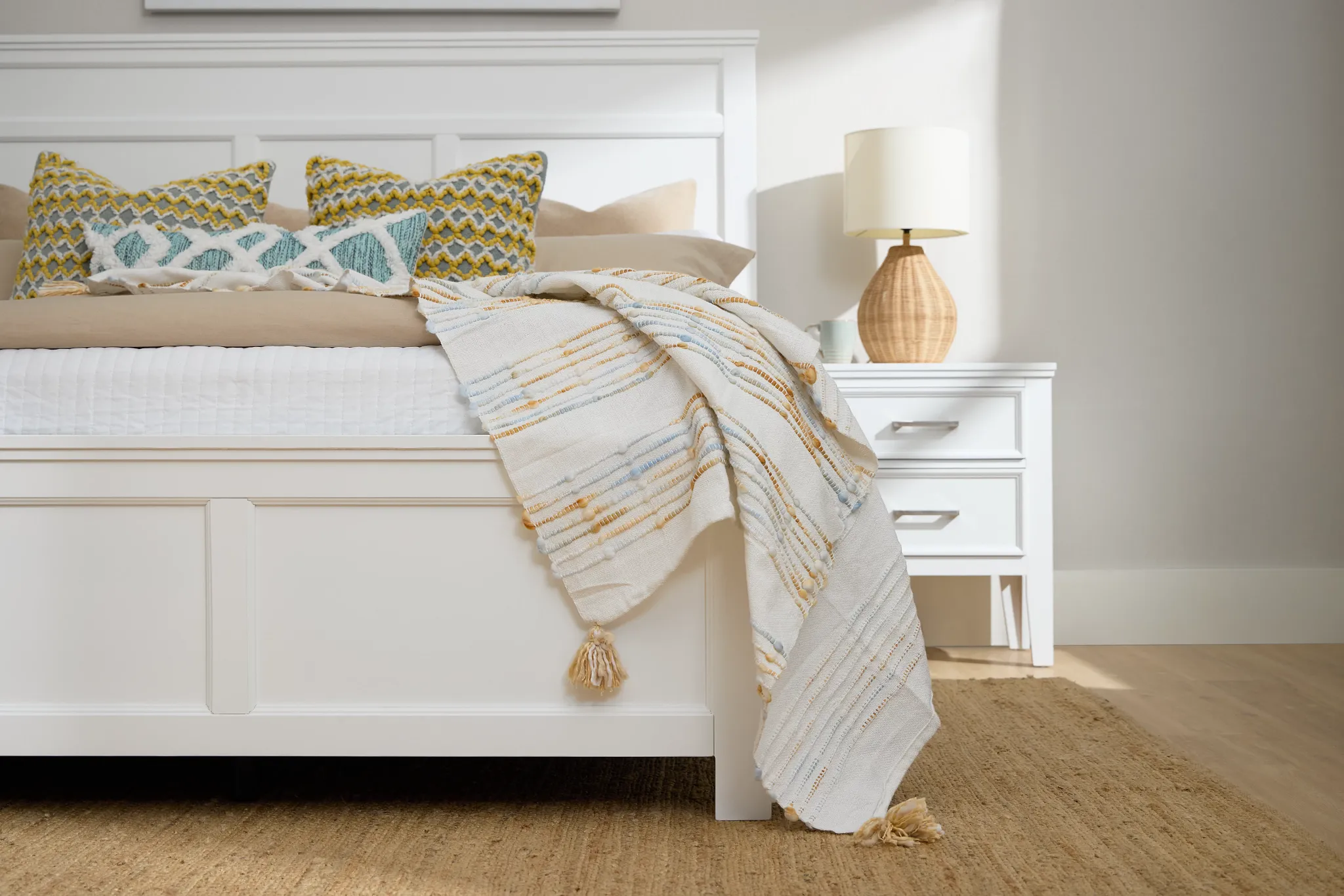 Seabrook White Panel Bed