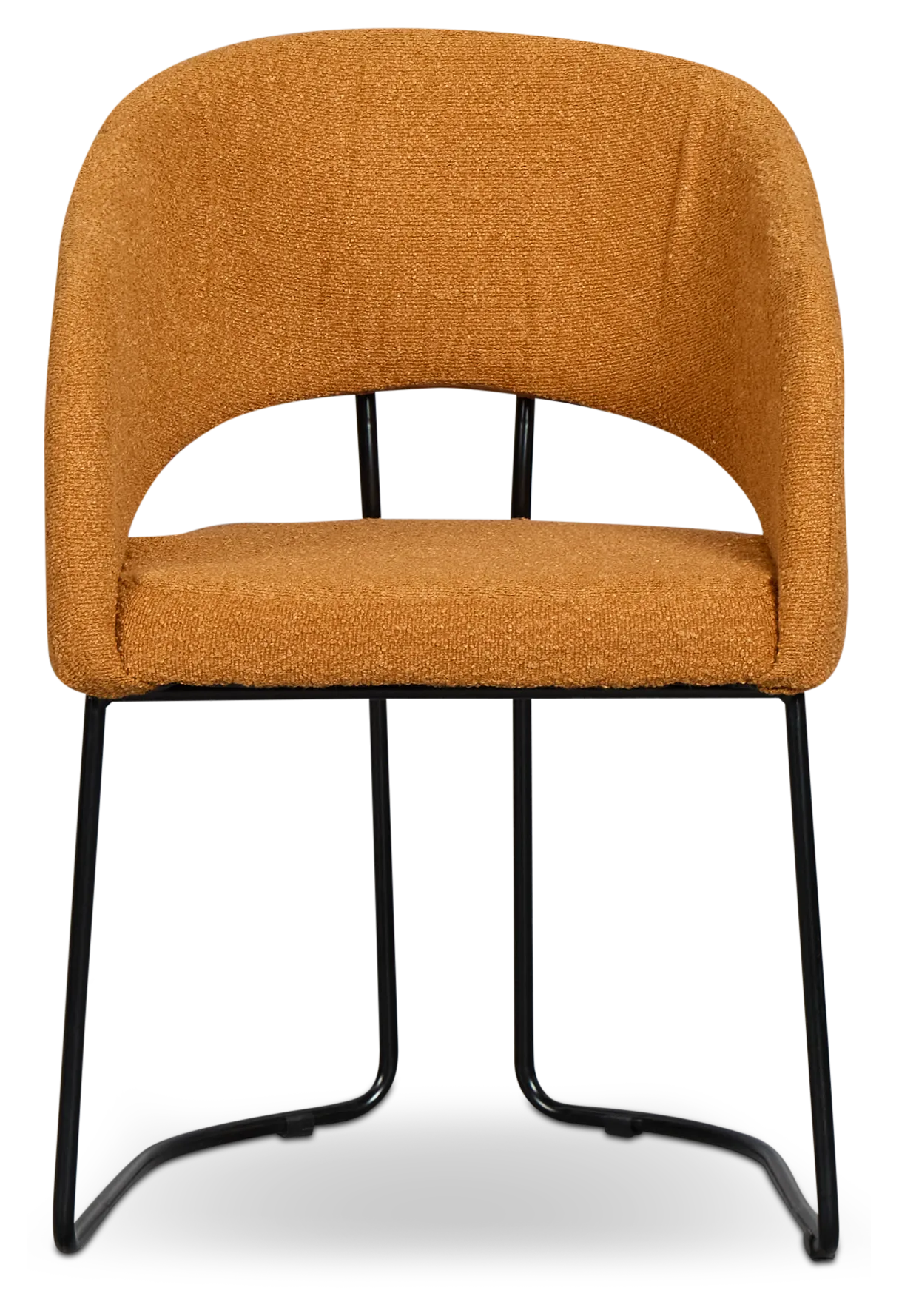 Merrick Dark Orange Round Upholstered Side Chair