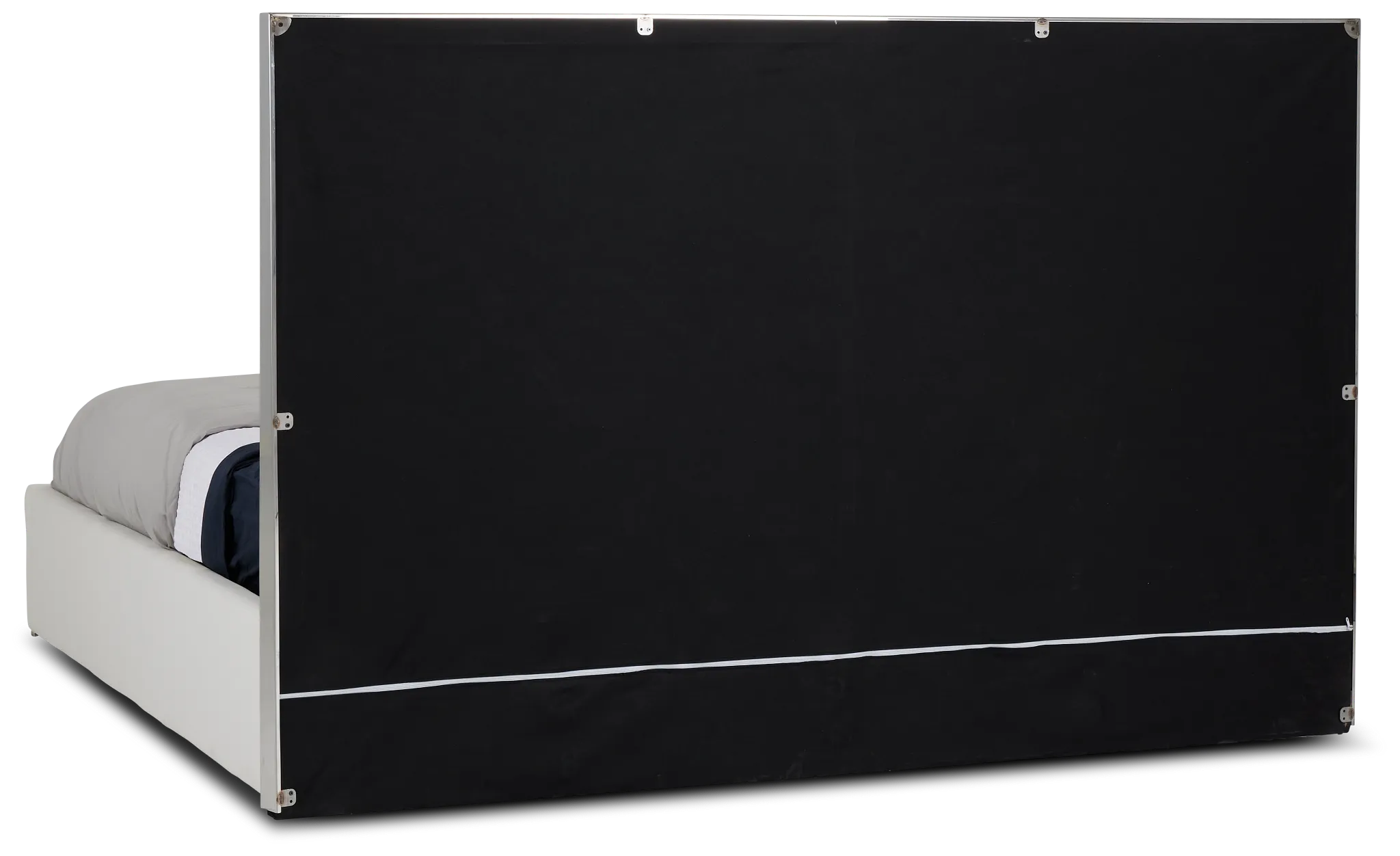 Cortina White Uph Platform Bed