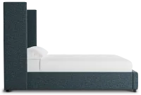 Captiva Elevation Dark Blue 60" Upholstered Shelter Bed