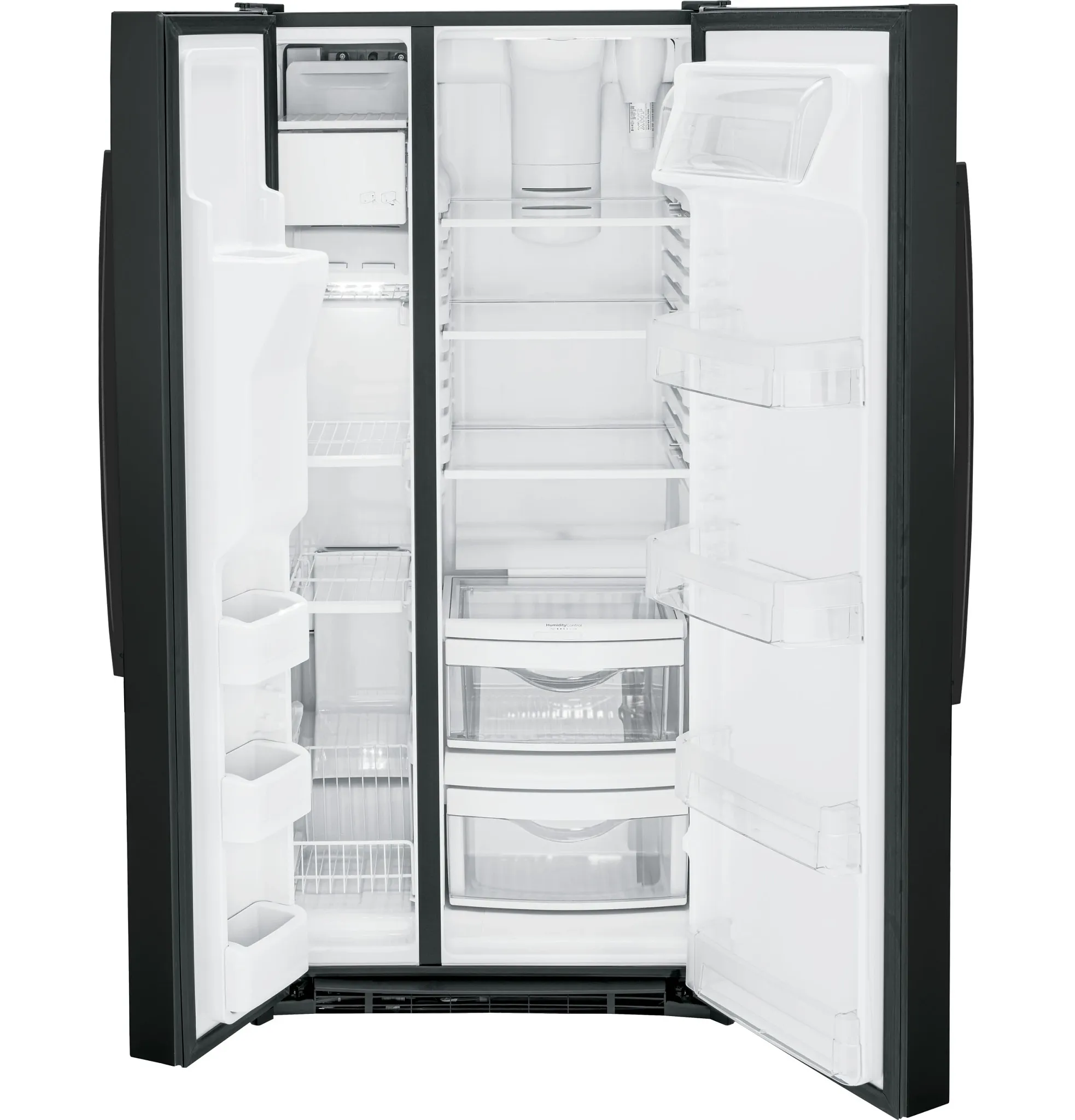 Ge Profile 23 Series Black Side By Side Refrigerator
