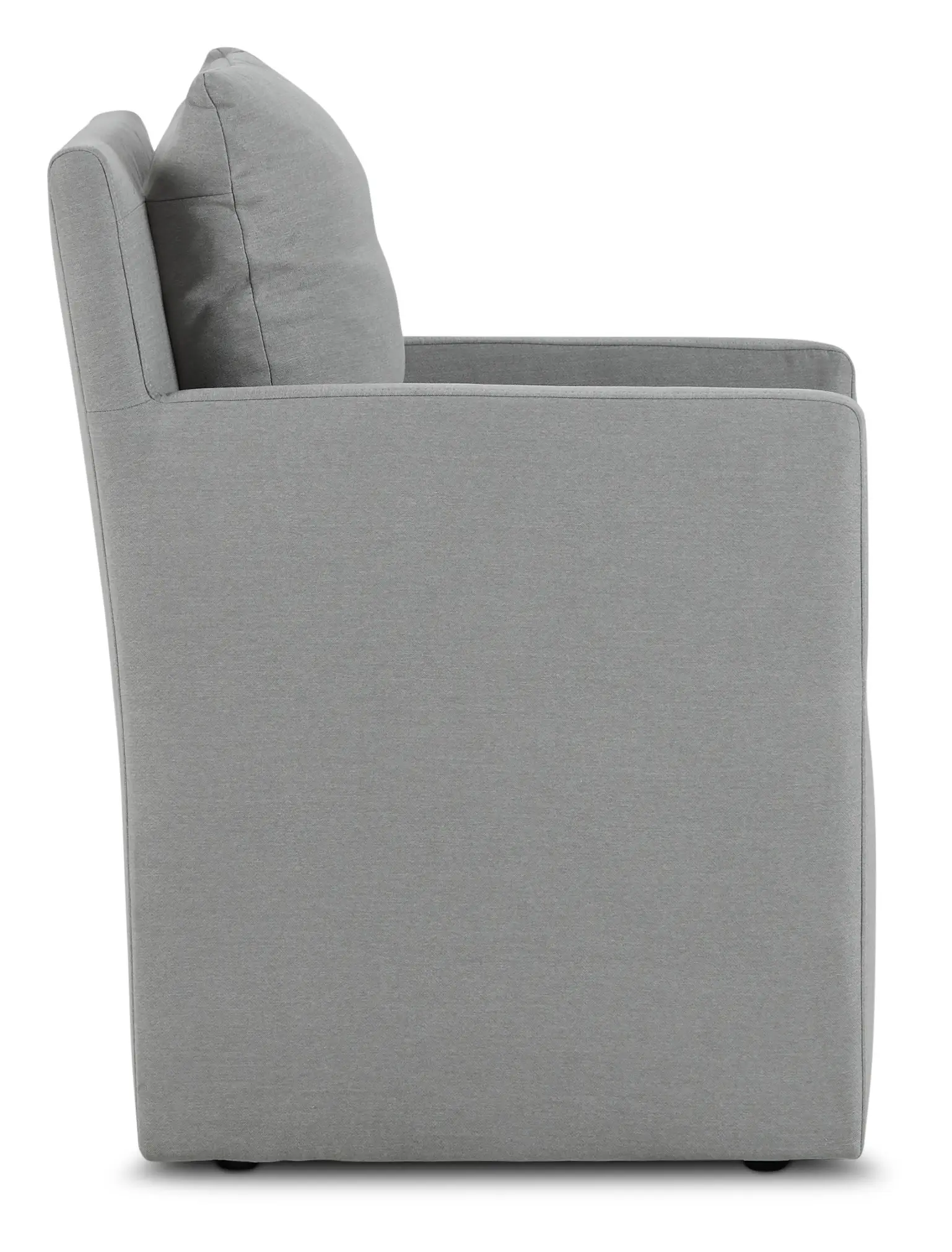 Auden Light Gray Castored Upholstered Arm Chair Auden Light Gray Castored Upholstered Arm Chair