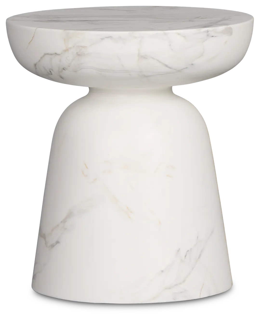 Merrick White Round End Table Merrick White Round End Table