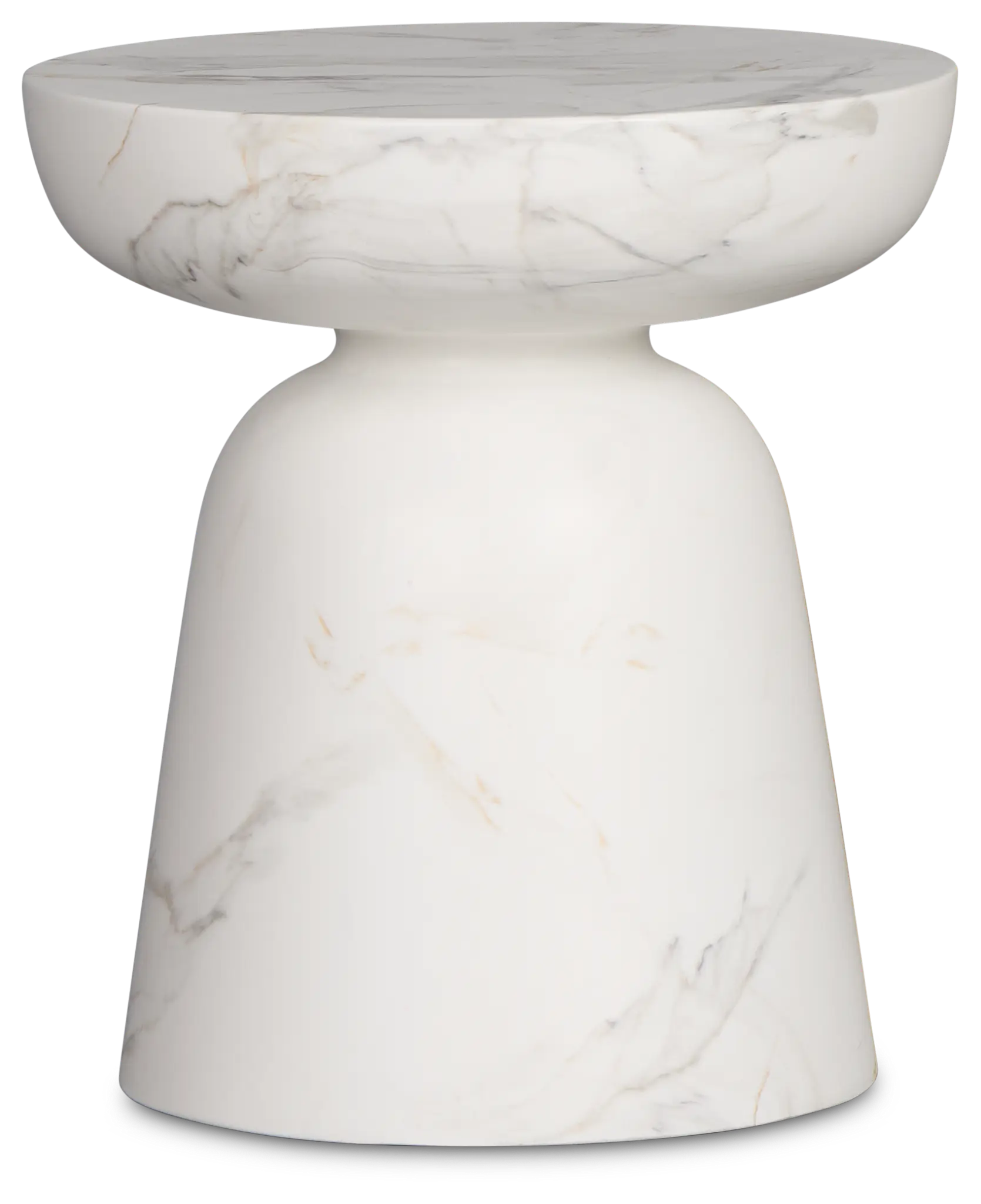 Merrick White Round End Table Merrick White Round End Table